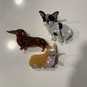 Cute Dog Hair Clip Set - French Bulldog, Dachshund, Corgi